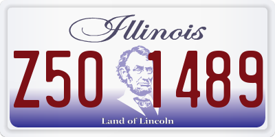 IL license plate Z501489