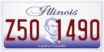 IL license plate Z501490