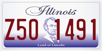 IL license plate Z501491