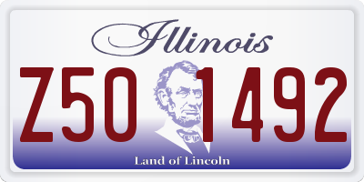IL license plate Z501492