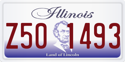 IL license plate Z501493