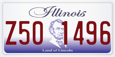 IL license plate Z501496
