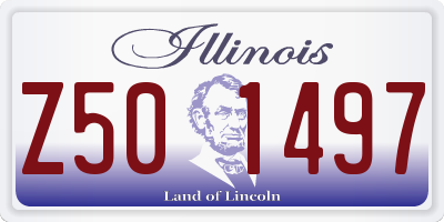 IL license plate Z501497