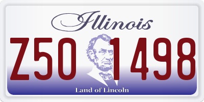 IL license plate Z501498