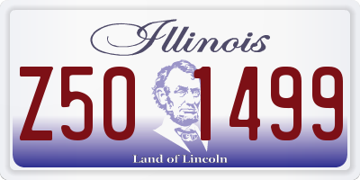 IL license plate Z501499