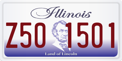 IL license plate Z501501