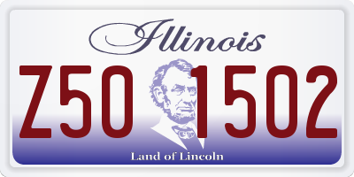 IL license plate Z501502
