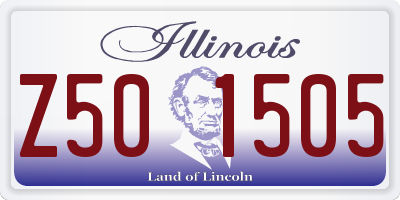 IL license plate Z501505