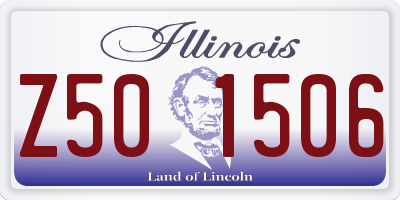IL license plate Z501506