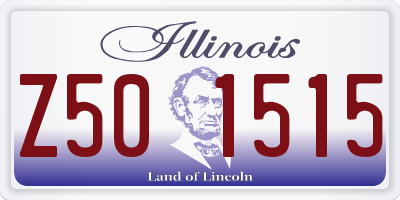 IL license plate Z501515