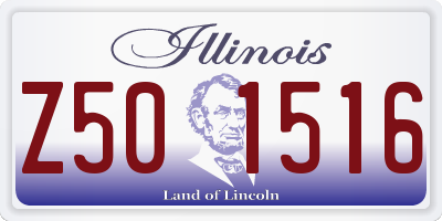 IL license plate Z501516