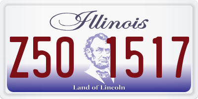IL license plate Z501517