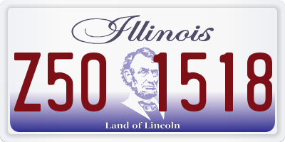 IL license plate Z501518