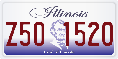 IL license plate Z501520