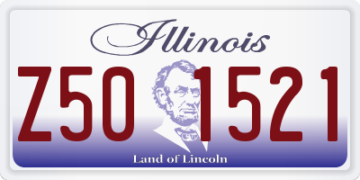 IL license plate Z501521