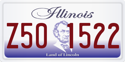 IL license plate Z501522