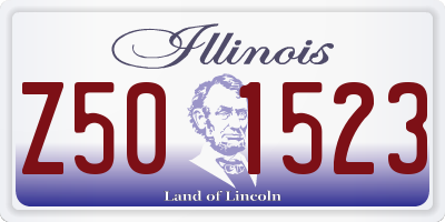 IL license plate Z501523