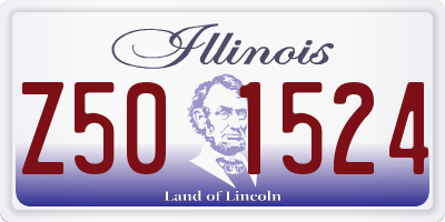 IL license plate Z501524