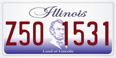 IL license plate Z501531
