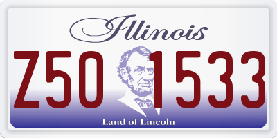 IL license plate Z501533