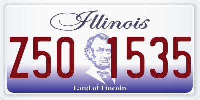 IL license plate Z501535
