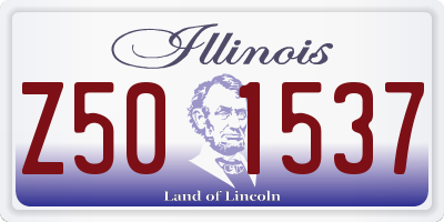 IL license plate Z501537
