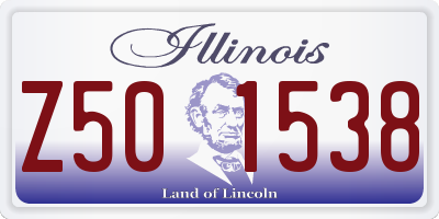 IL license plate Z501538