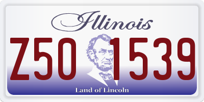 IL license plate Z501539