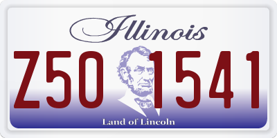 IL license plate Z501541