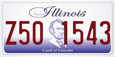 IL license plate Z501543