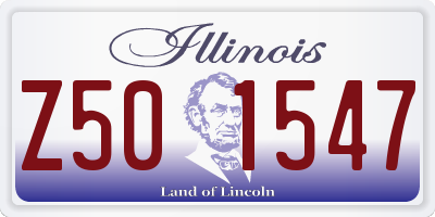 IL license plate Z501547