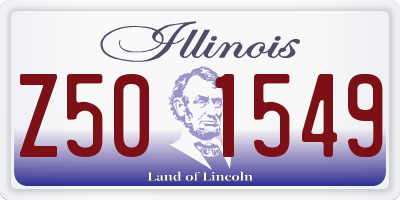 IL license plate Z501549