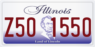 IL license plate Z501550