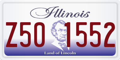 IL license plate Z501552