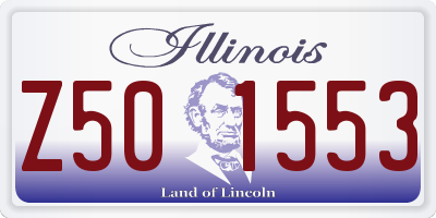 IL license plate Z501553