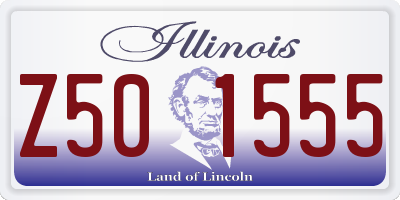 IL license plate Z501555