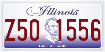 IL license plate Z501556