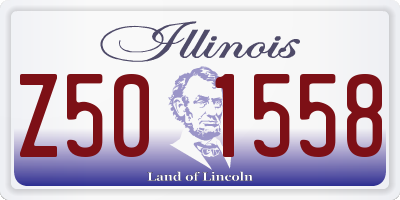 IL license plate Z501558