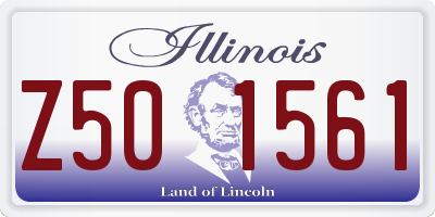 IL license plate Z501561