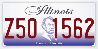 IL license plate Z501562
