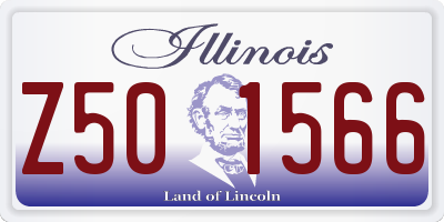 IL license plate Z501566