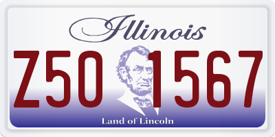 IL license plate Z501567