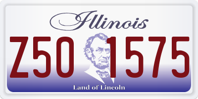 IL license plate Z501575