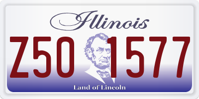 IL license plate Z501577