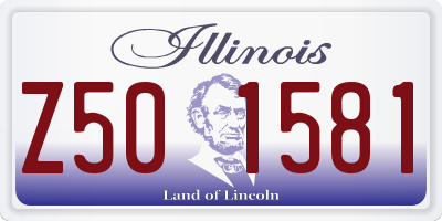IL license plate Z501581