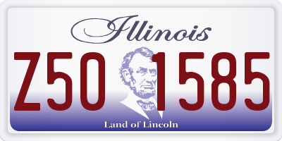 IL license plate Z501585