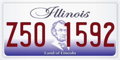 IL license plate Z501592