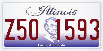 IL license plate Z501593
