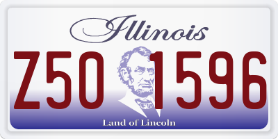IL license plate Z501596