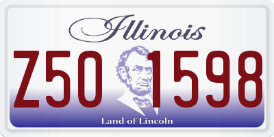 IL license plate Z501598